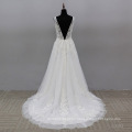 white bridal sequin a-line a line wedding gown